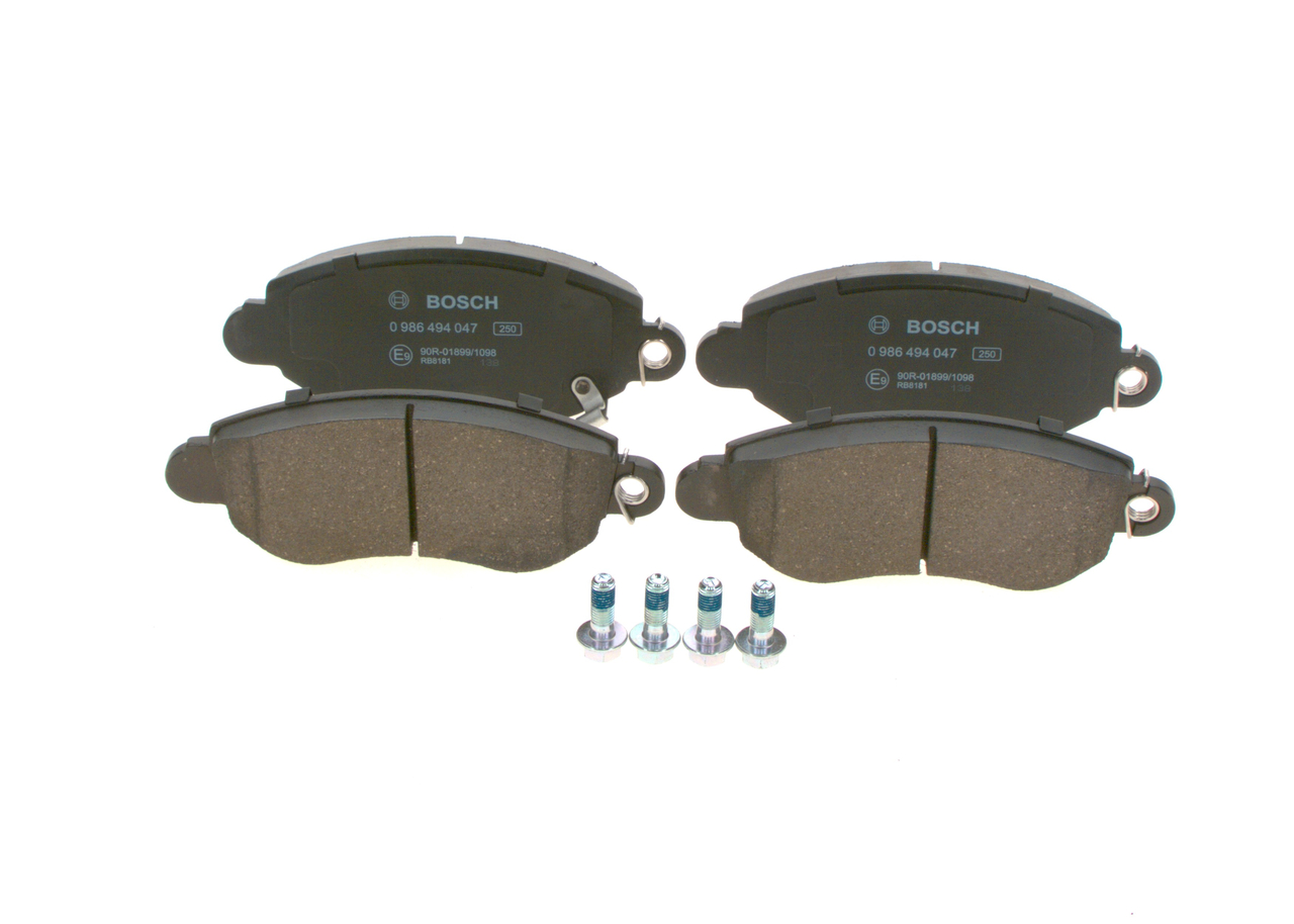 BOSCH 0 986 494 047 Brake pads FORD Transit Mk5 Platform / Chassis (V184, V185) 2.3 16V 146 hp E5FC