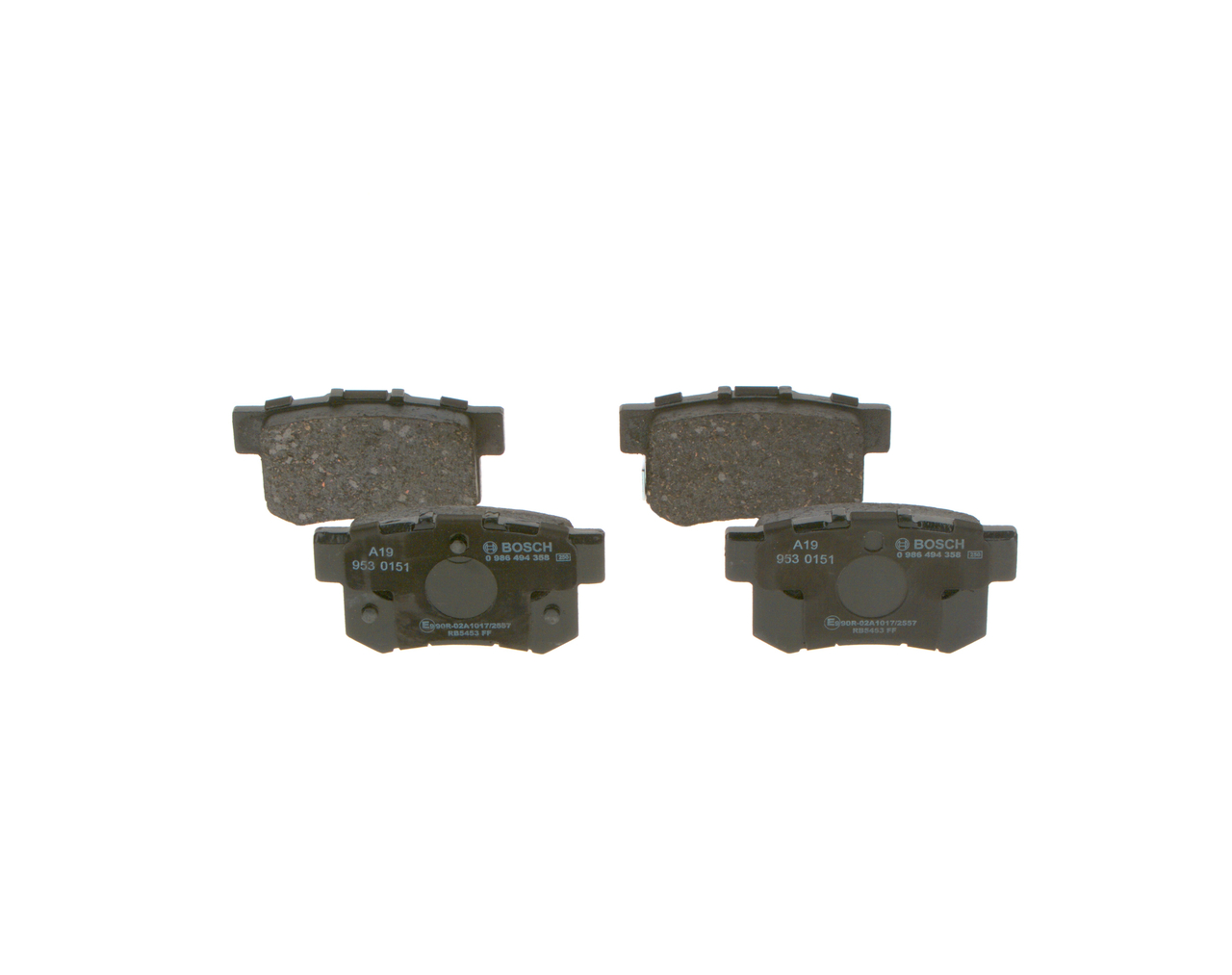 BOSCH 0 986 494 358 Bromsbelägg Honda Insight ZE2/ZE3 1.3 IMA (ZE28, ZE2) 88 hk LDA3