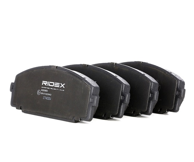 RIDEX 402B0653 Bromsbelägg TOYOTA Dyna Flak / Chassi (U400-U700, Y200-Y300) 2.5 D4d (KDY230, KDY250) 102 hk 2KD-FTV