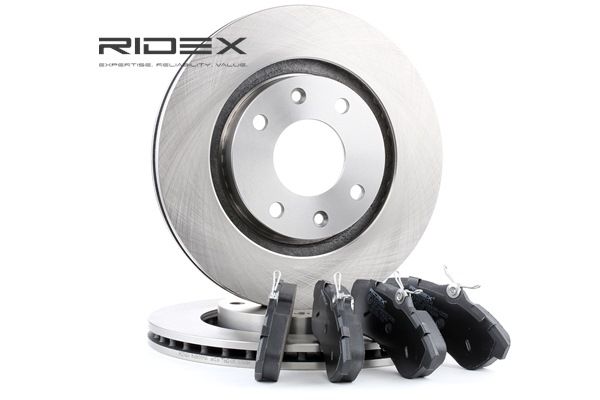RIDEX 3405B0191 Σετ φρένων τακακια και δισκοπλακες Citroën C2 Hatchback 1.4 16V 90 PS KFU (ET3J4)