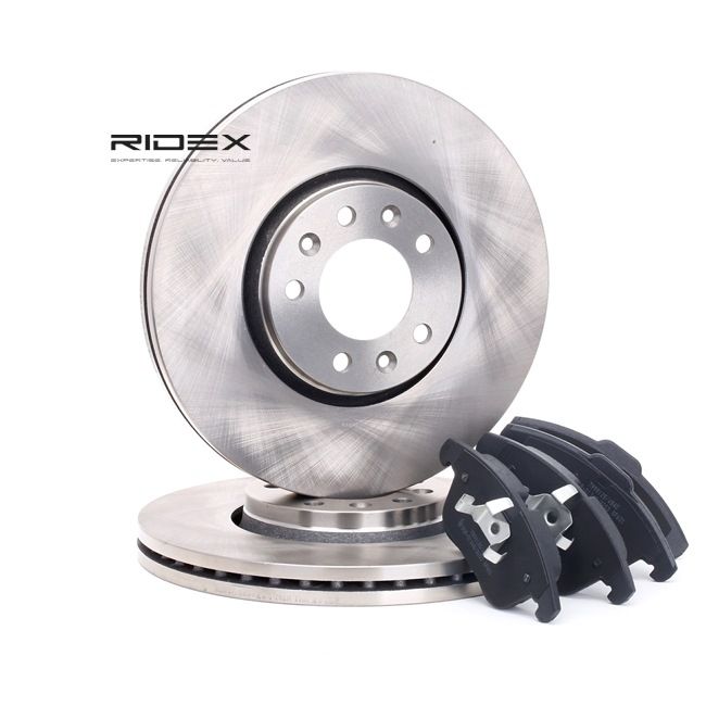 RIDEX 3405B0242 Σετ φρένων τακακια και δισκοπλακες CITROËN C5 III Combi (RW) 1.8 16V (RW6FYC) 125 PS 6FY (EW7A)