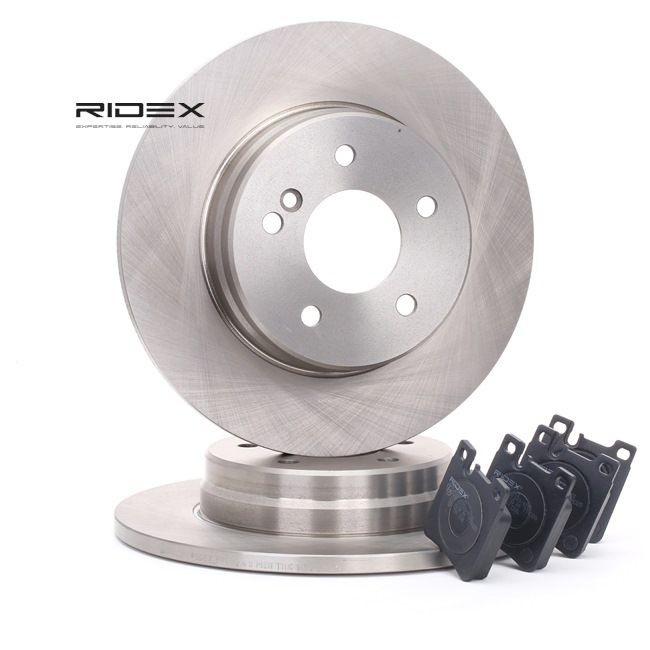 RIDEX 3405B0210 Σετ φρένων τακακια και δισκοπλακες Mercedes S210 E 220 CDI 2.2 (210.206) 143 PS OM 611.961