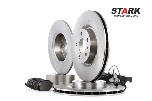 rendelés olcsó SKBK-1090338 Fék készlet, tárcsafék elsőtengely, hátsótengely, elsőtengely, Ø: 251mm, Ø: 284mm, Szellőztetett, tele ől STARK 0009950778, 164062610001, 9950778, 0569086, 569086