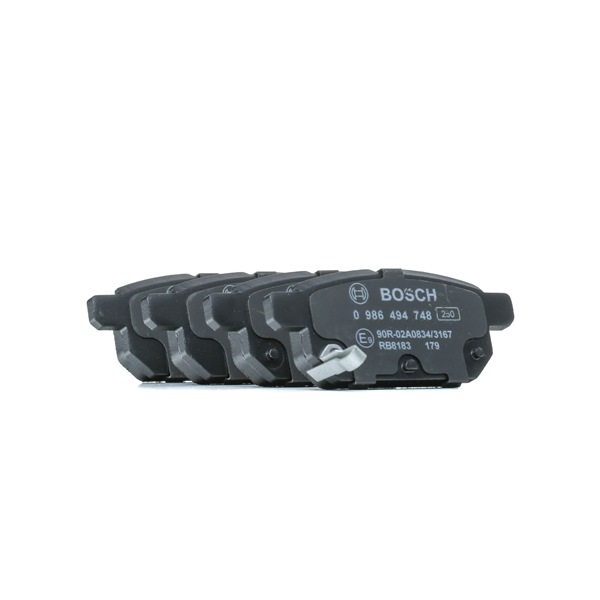 BOSCH 0 986 494 748 Bremsbeläge Suzuki Swift AZ 1.2 (A2L412) 90 PS K12C