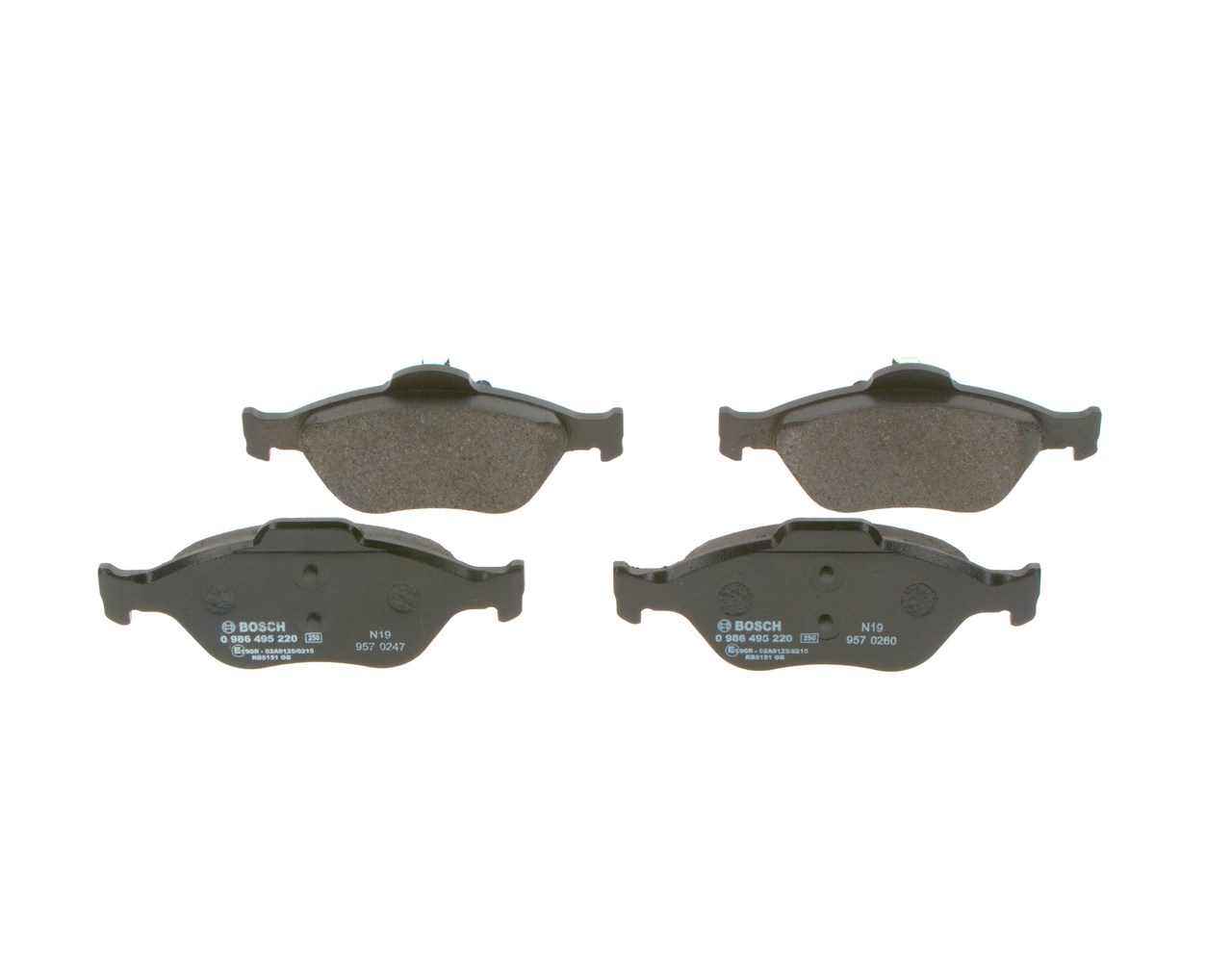 MAZDA BOSCH Kit pastiglie freno 0 986 495 220
