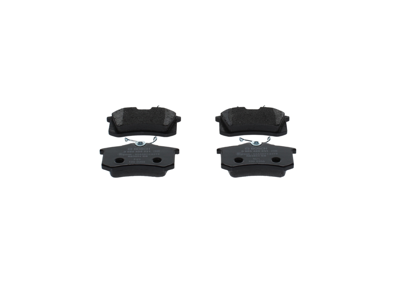BOSCH 0 986 495 231 Τακάκια φρένων DS3 Cabrio 1.2 VTi 82 82 PS HMZ (EB2F)