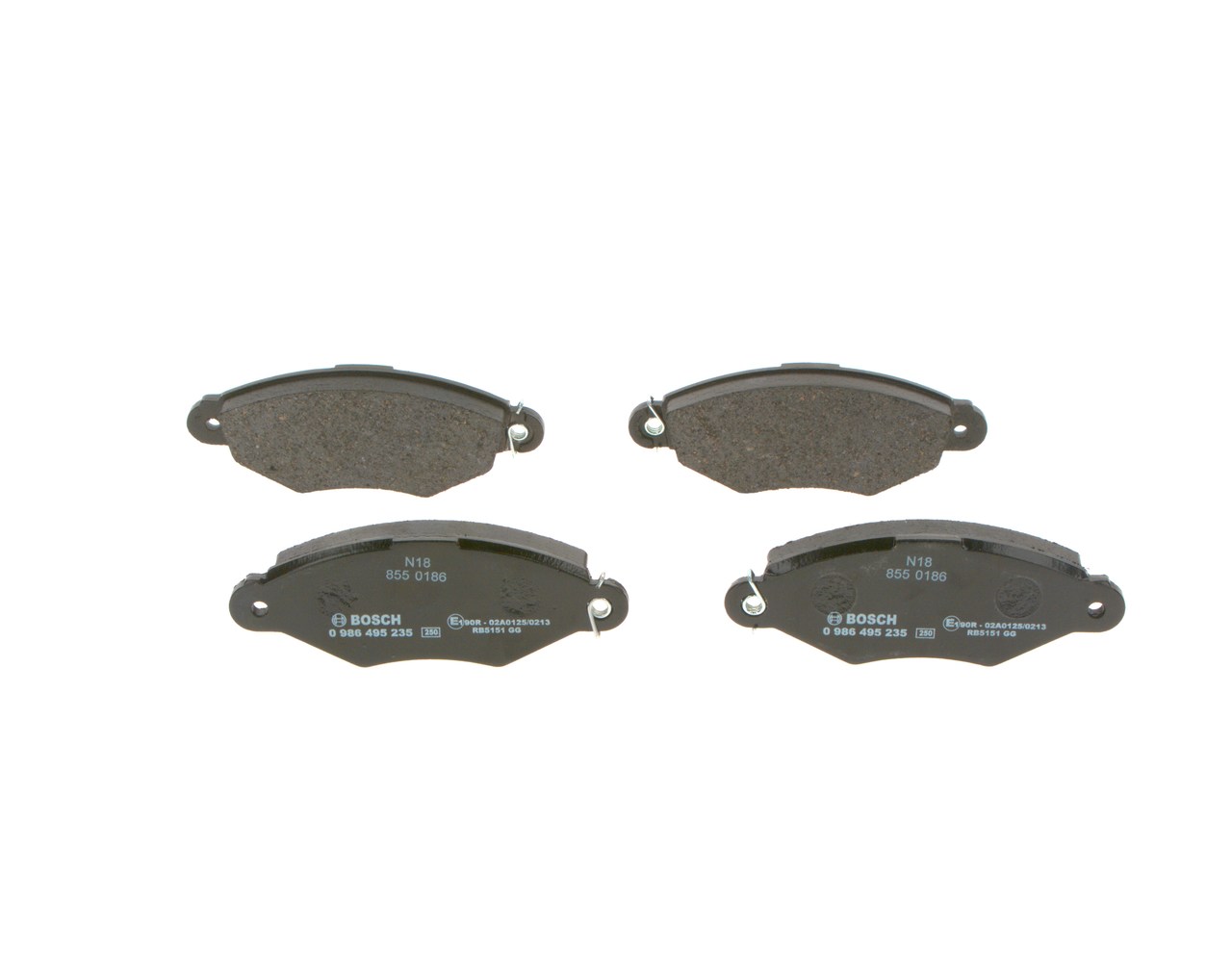 NISSAN BOSCH Bremseklosser 0 986 495 235