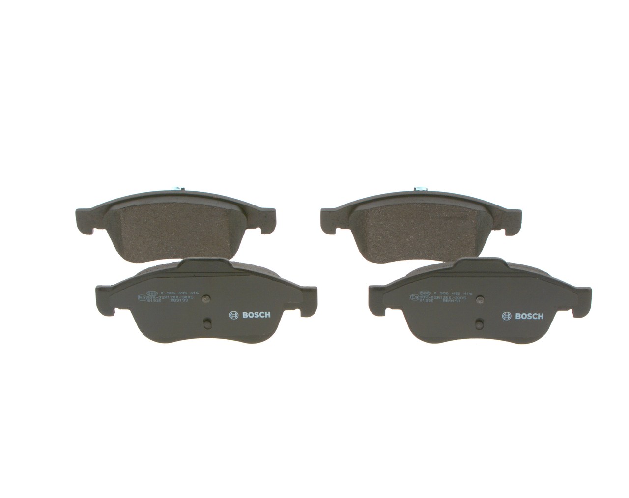 BOSCH 0 986 495 416 Bremseklosser MITSUBISHI Colt VII (VB) 1.0 MPi (VBXG0) 91 hk H4D 470