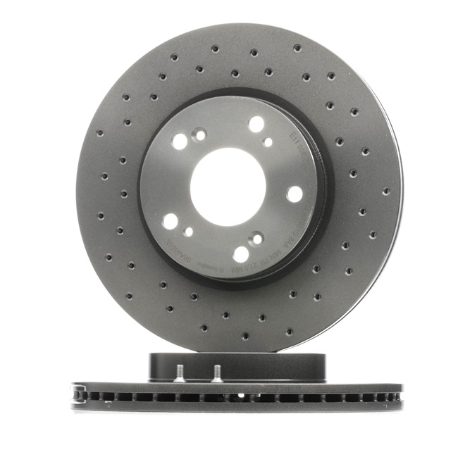 Köp billigt 09.A455.1X Bromsskivor Hålad/ventilerad invändigt, Ø: 282mm, belagd, med skruvar från BREMBO